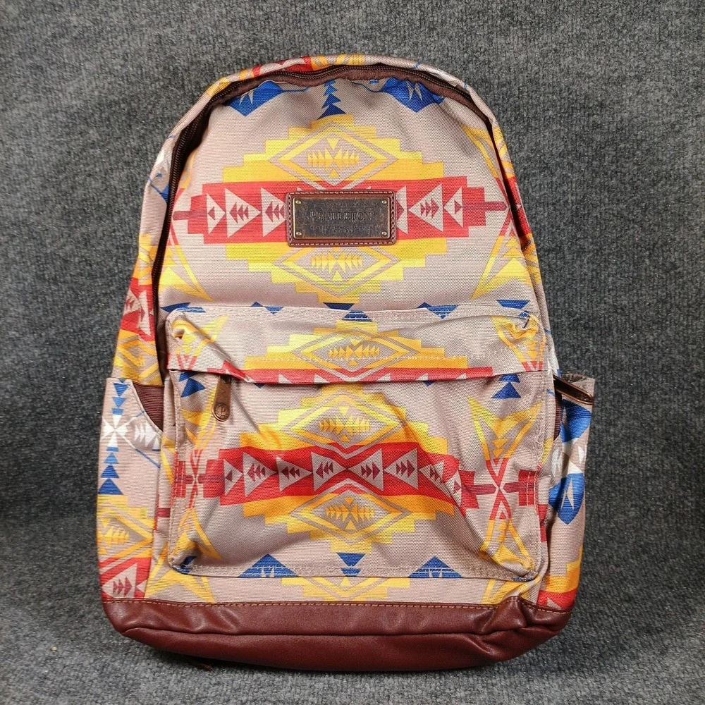 Pendleton Backpack Southwestern Aztec Tribal Canvas Pinto Mountain Standard - Picture 5 of 13